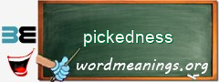 WordMeaning blackboard for pickedness